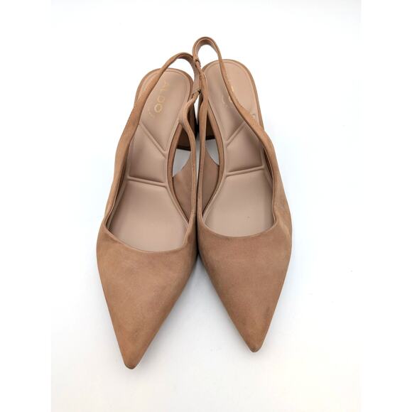 Aldo Uliana Slingback Pointed Toe Heel Pump Women's Brown Size US8 EU38.5 - Picture 11 of 13